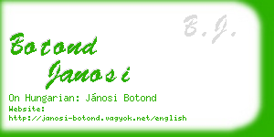botond janosi business card